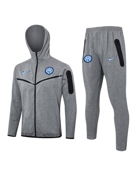 Veste d'entraînement à capuche Inter Milan 2425 - Gris