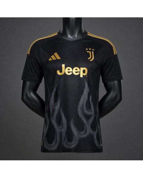 Juventus Maillot édition spéciale 2026/27 à motif flamme noir et or - Player Juventus Maillot édition spéciale 2026/27 à motif flamme noir et or - Player