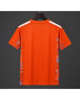 Juventus Maillot de gardien de but saison 26/27 avec motif de labyrinthe abstrait orange