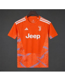 Juventus Maillot de gardien de but saison 26/27 avec motif de labyrinthe abstrait orange