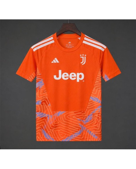 Juventus Maillot de gardien de but saison 26/27 avec motif de labyrinthe abstrait orange