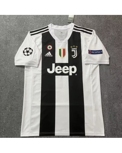 Maillot domicile Juventus Ligue des champions 18/19 – avec patchs