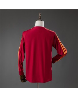 AS Roma T-shirt rouge à manches longues avec logo de tribune