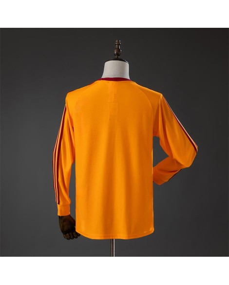 AS Roma T-shirt jaune à manches longues avec logo de tribune