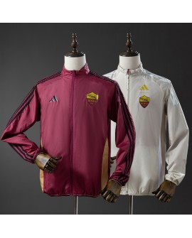 Veste coupe-vent réversible Roma - Rouge et beige