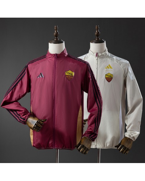Veste coupe-vent réversible Roma - Rouge et beige Veste coupe-vent réversible Roma - Rouge et beige
