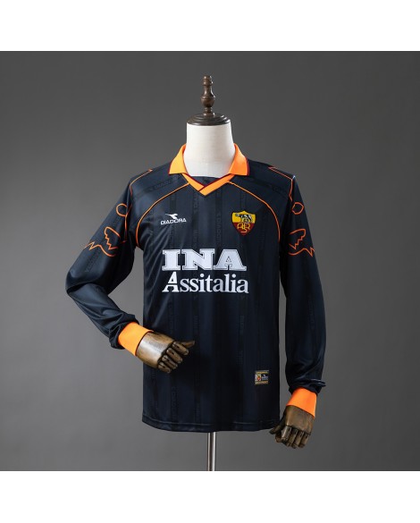 Maillot rétro manches longues extérieur troisième maillot de la Roma 99/00