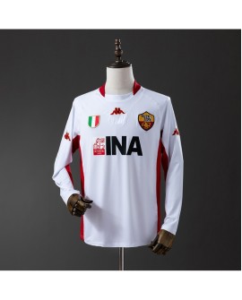Maillot extérieur rétro à manches longues de la Roma 2001/02