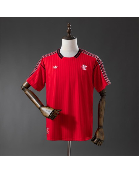 Maillot rouge style rétro Flamengo 25/26