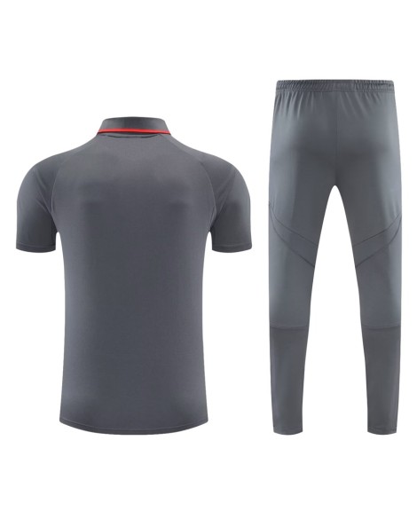 Maillot d'entraînement à manches courtes Bayern Munich POLO 2526 - Gris foncé