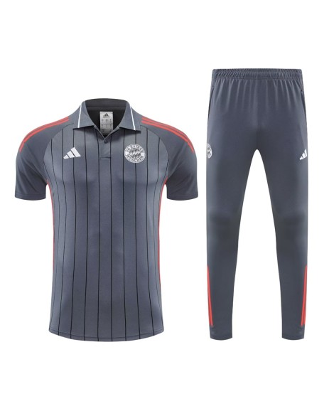 Maillot d'entraînement à manches courtes Bayern Munich POLO 2526 - Gris foncé