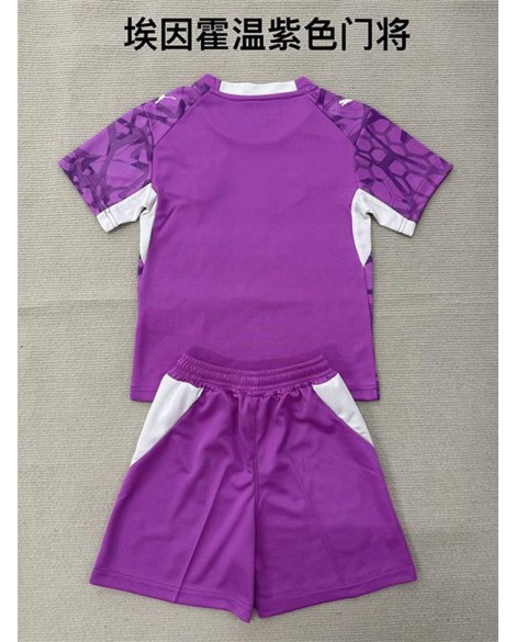 PSV Eindhoven Tenue de gardien de but violette saison 26/27 (maillot + short) - Enfant