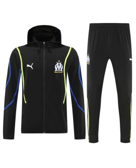 Combinaison coupe-vent noire Marseille 2025/26