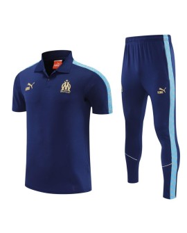 Polo d'entraînement bleu marine Marseille 26/27 + pantalon long