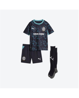 Tenue extérieure Olympique de Marseille 2026/27 – Enfant (Maillot + Short + Chaussettes)