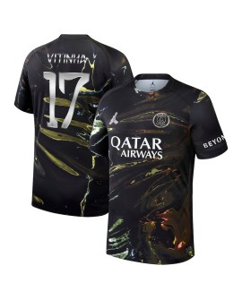 Maillot PSG Jordan Night Edition Stadium 2025-26 avec marquage Coupe, Vitinha 17