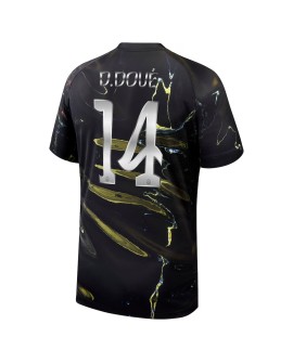 Maillot PSG Jordan Night Edition Stadium 2025-26 avec marquage Coupe, D. Doué 14