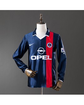 Maillot rétro domicile manches longues PSG 01/02 Maillot rétro domicile manches longues PSG 01/02