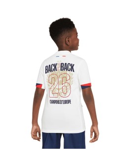 Maillot Extérieur Enfant Nike PSG 2025-26 – Impression Champions d’Europe 2026 - Enfant