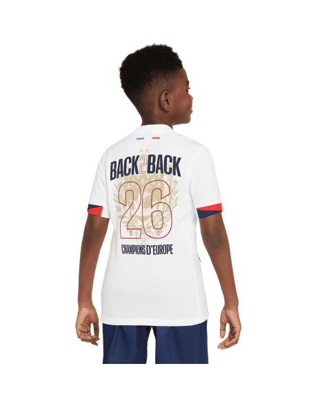 Maillot Extérieur Enfant Nike PSG 2025-26 – Impression Champions d’Europe 2026 - Enfant Maillot Extérieur Enfant Nike PSG 2025-26 – Impression Champions d’Europe 2026 - Enfant