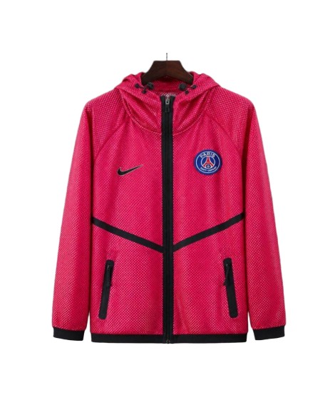 Coupe-vent respirant léger en maille PSG saison 26/27, couleur rose Coupe-vent respirant léger en maille PSG saison 26/27, couleur rose