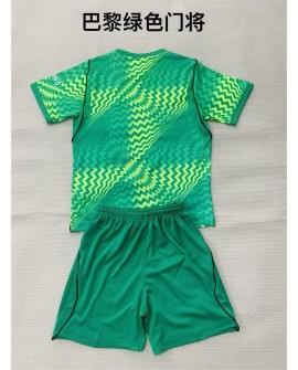 PSG Tenue de gardien verte saison 26/27 (maillot + short) – Enfant
