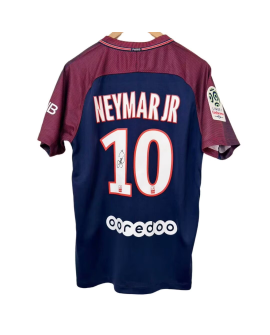 Maillot PSG 17‑18 Neymar signature imprimée avec patchs