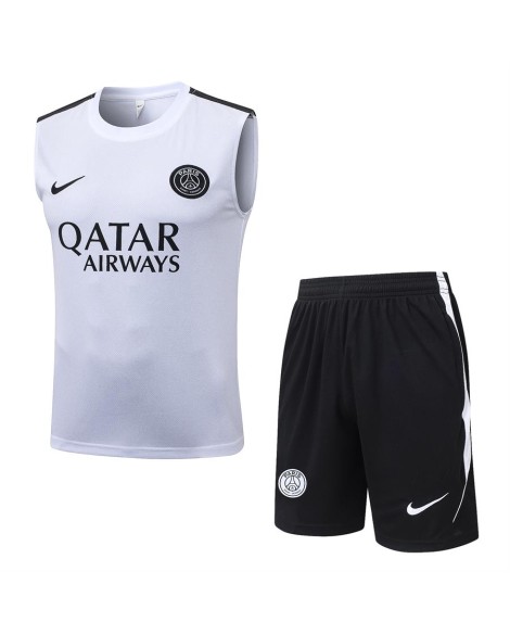Paris Saint-Germain Tenue d'entraînement (haut + short) avec débardeur blanc – Saison 26/27