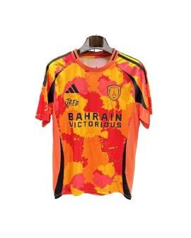 Maillot extérieur second spécial Paris FC 25/26, nouveau modèle orange à manches courtes