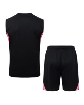 Ensemble sans manches Arsenal 2526 noir - Publicité rose (Haut + Short)