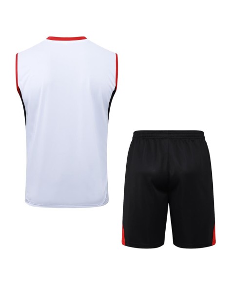 Ensemble gilet sans manches blanc Arsenal 2526 (haut + short)
