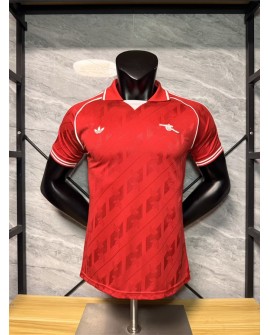 Maillot rouge rétro Arsenal 26-27 à trois feuilles - Player