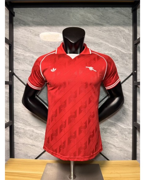 Maillot rouge rétro Arsenal 26-27 à trois feuilles - Player