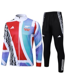 Veste d'entraînement Arsenal 2425 - Jet d'encre rouge, blanc et vert