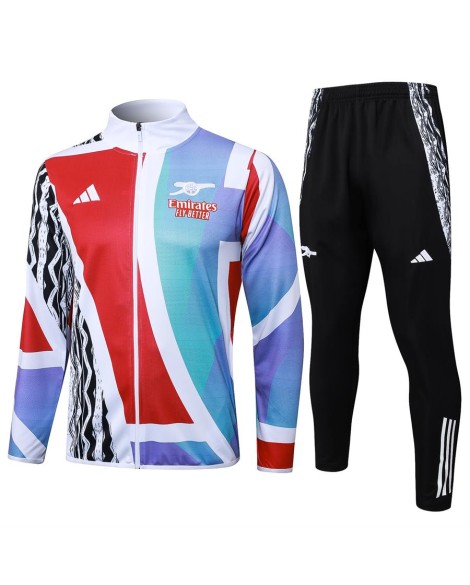 Veste d'entraînement Arsenal 2425 - Jet d'encre rouge, blanc et vert