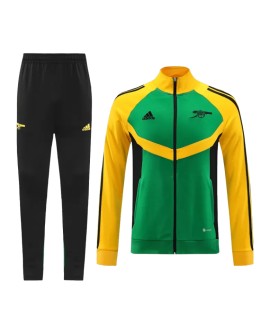 Tenue d'entraînement Arsenal 2024/25 - Vert et jaune (veste + pantalon)