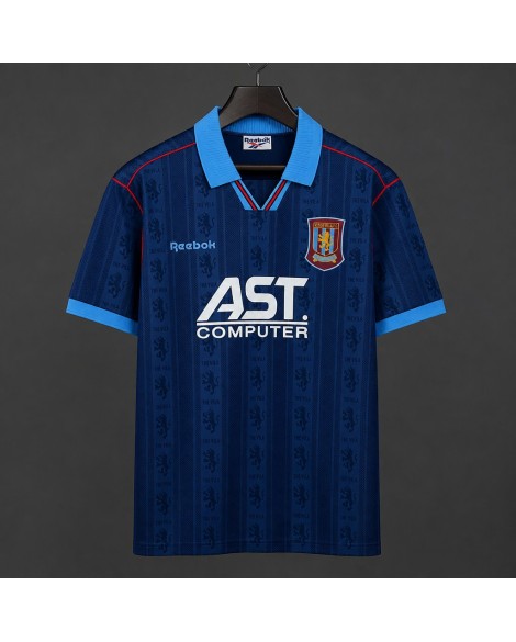 Maillot troisième rétro Aston Villa 1995/96, bleu marine, motif lion