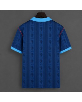 Maillot troisième rétro Aston Villa 1995/96, bleu marine, motif lion