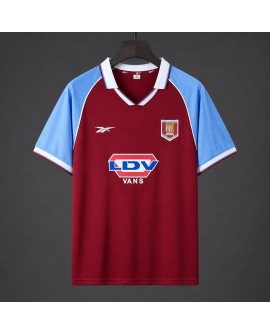 Maillot domicile rétro bordeaux et bleu ciel d'Aston Villa 2008/09