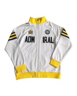 Veste d'entraînement rétro Leeds United 1978 - Blanc et jaune