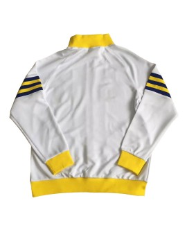 Veste d'entraînement rétro Leeds United 1978 - Blanc et jaune