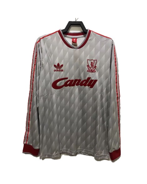 Maillot de football rétro à manches longues Liverpool 1989 Maillot de football rétro à manches longues Liverpool 1989