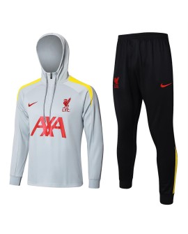 Maillot d'entraînement à capuche Liverpool - Gris