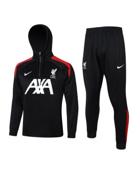 Maillot d'entraînement à capuche Liverpool - Noir