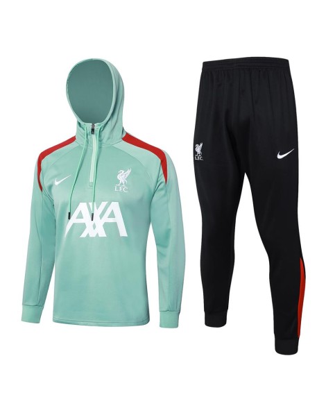 Maillot d'entraînement à capuche Liverpool - Vert