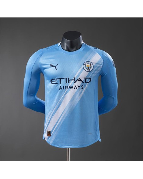 Maillot domicile Manchester City 25/26 à manches longues – Version authentique Maillot domicile Manchester City 25/26 à manches longues – Version authentique
