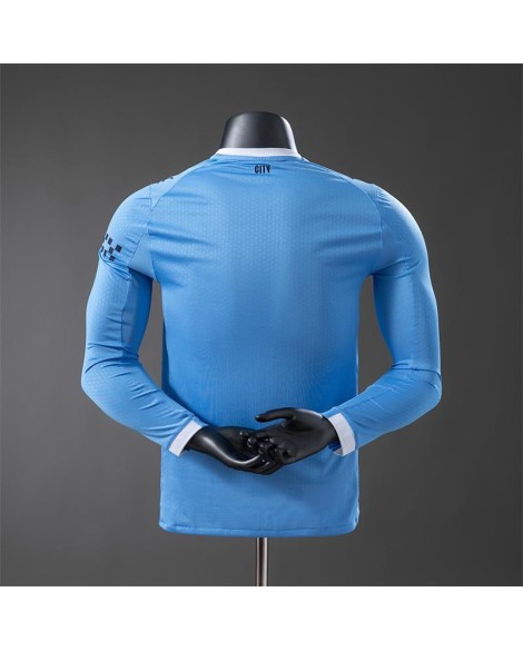 Maillot domicile Manchester City 25/26 à manches longues – Version authentique Maillot domicile Manchester City 25/26 à manches longues – Version authentique