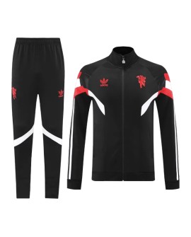 Tenue d'entraînement Manchester United 2024/25 - Noir (veste + pantalon)