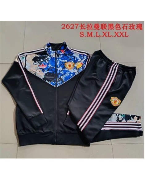 Veste d'entraînement Manchester United 2627 - Noir et Rose Pierre