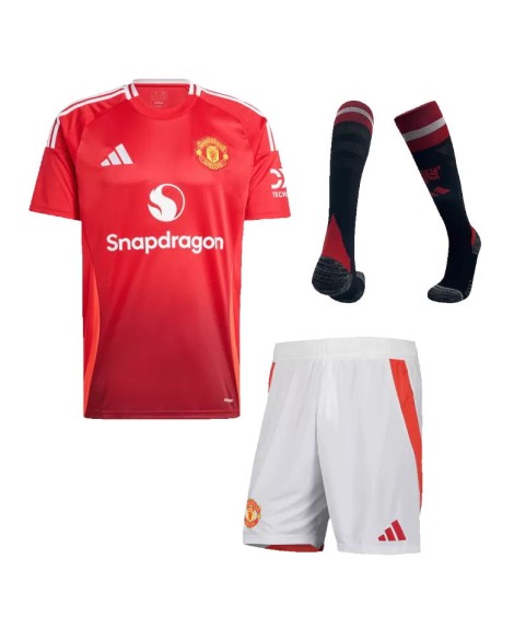 Maillot Domicile Manchester United 2024/25 (Maillot+Short+Chaussettes)